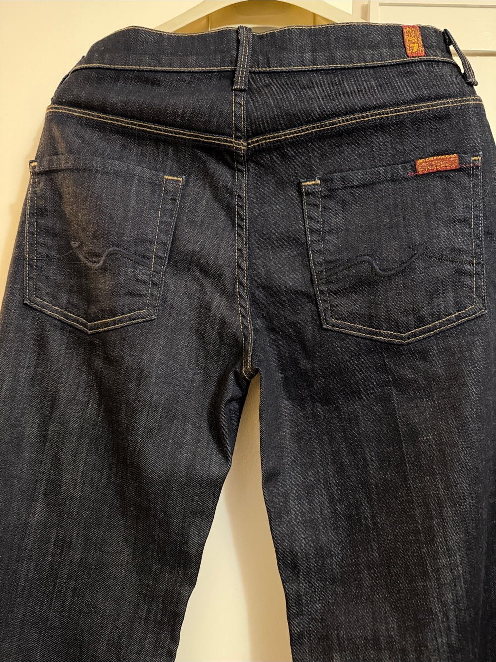 7 For All Mankind ginger Dark Wash Flare Jeans size 28 - Picture 12 of 14